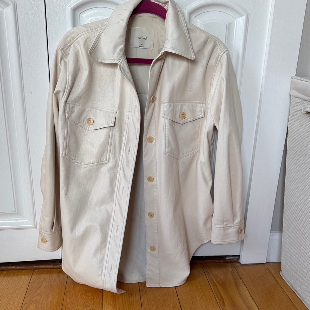 Aritzia Leather Shacket
